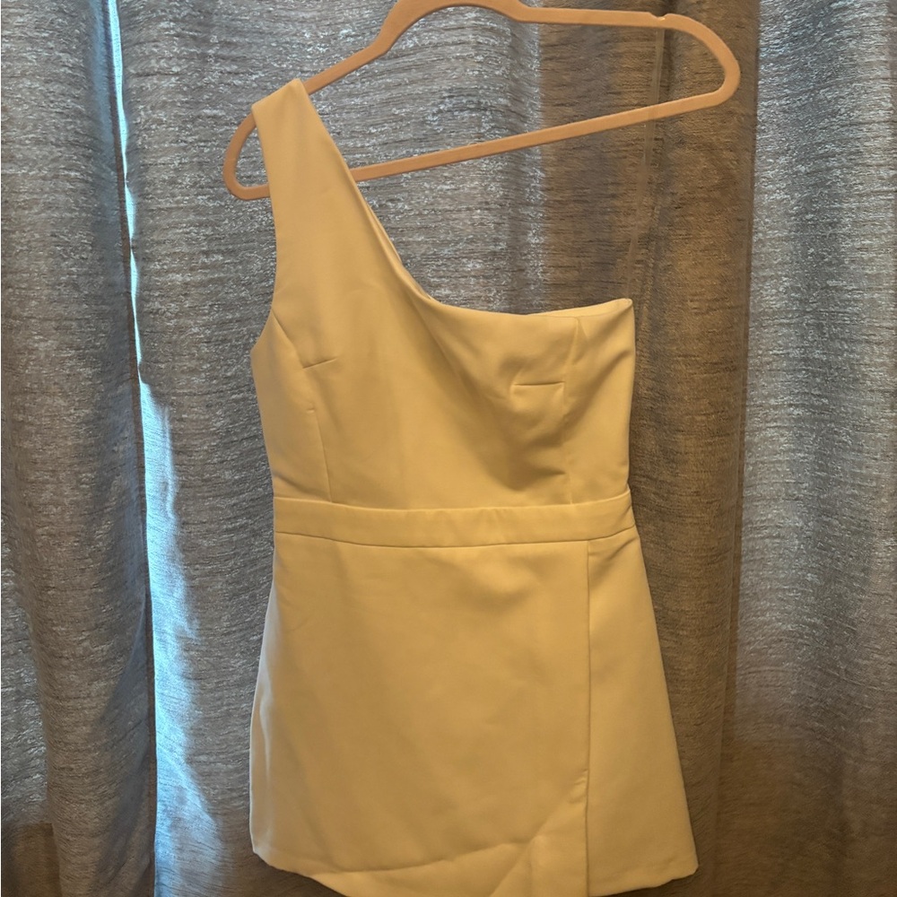 Worth Cream One Shoulder Dress